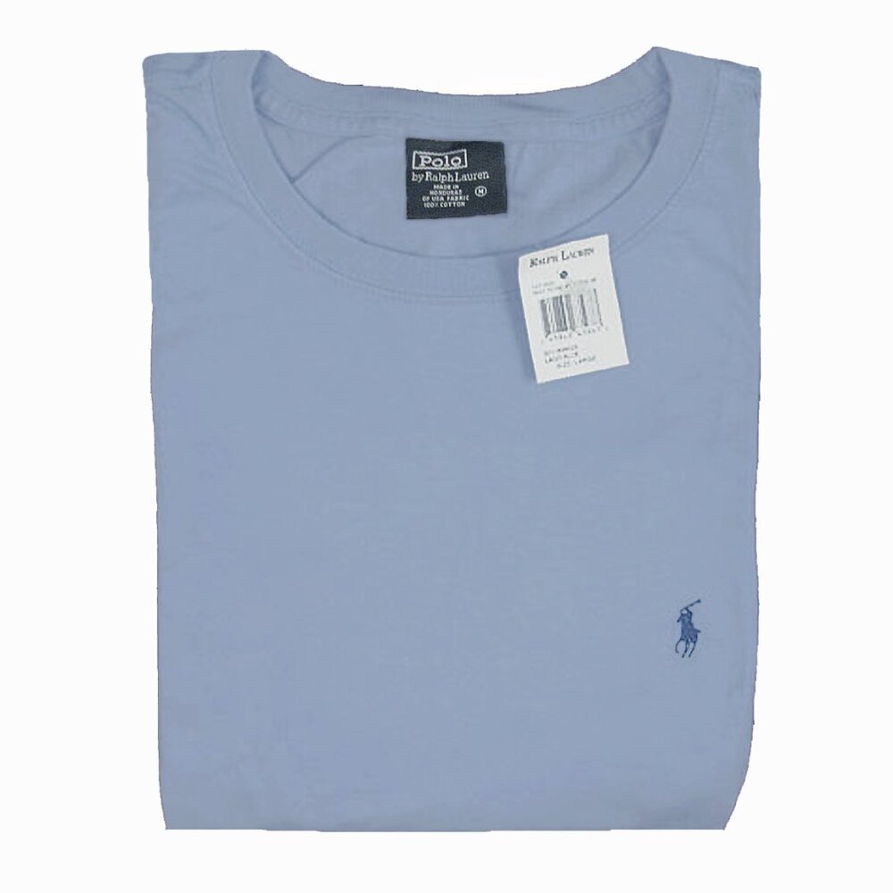 NEW Vintage Polo Ralph Lauren T Shirt!  M L XL  Purplish Blue  Blue Polo Player